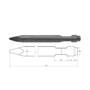 Grot dla młota hydraulicznego DHB 135S